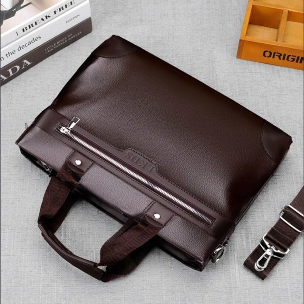 Men's handbag, high-end business office integrated briefcase, large handbag